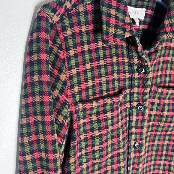 The Great. Voyager Plaid Shirt Shacket Sz 2 M - Picture 2 of 7